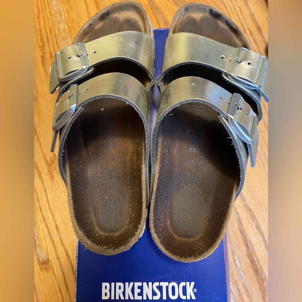 Birkenstock Arizona Metallic Silver